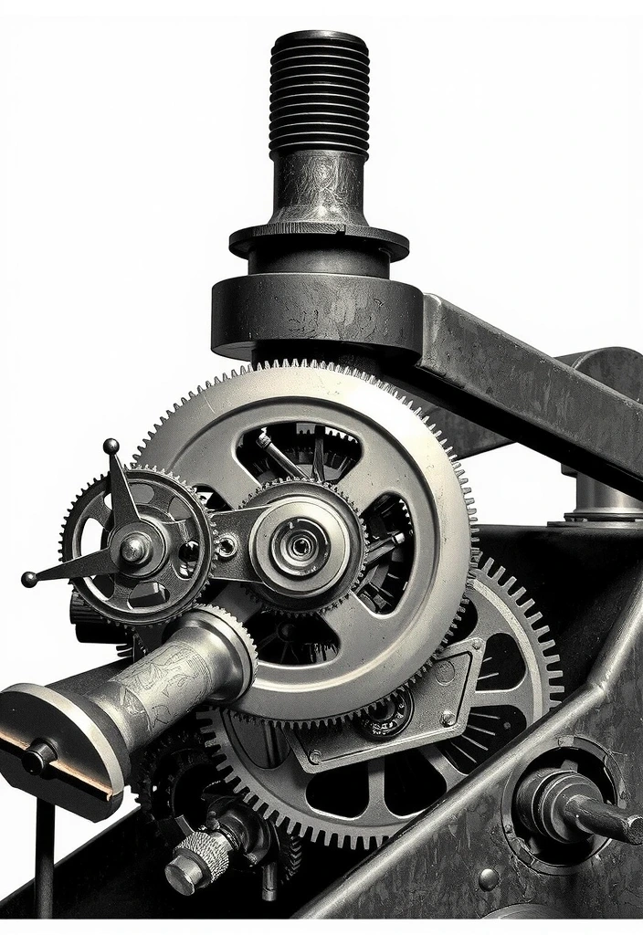 ტექნიკური მექანიზმის გრავიურა